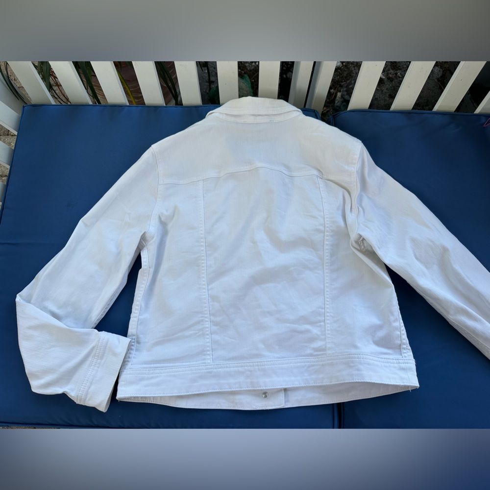 Talbots Classic White Jacket Size Medium - image 3
